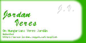 jordan veres business card